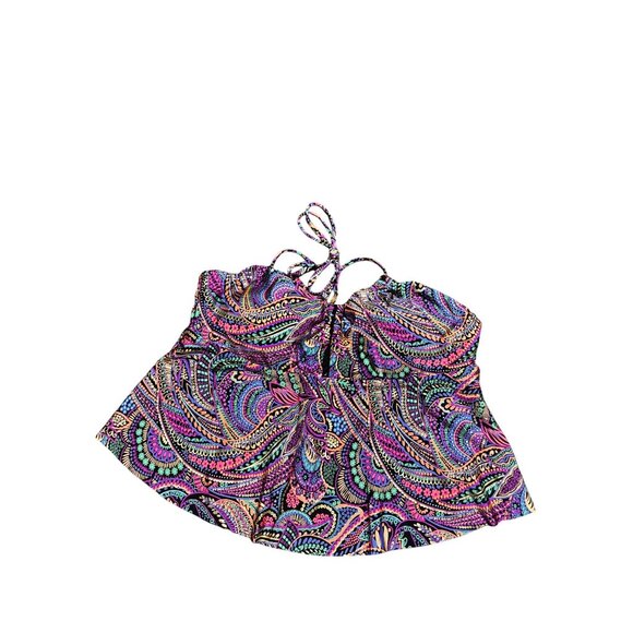 Paisley Tankini Swimsuit TOP ONLY With Adjustable Halter Neck & UPF 50+ Size 14 - Picture 2 of 5